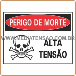 Placa Placa “Perigo – Alta Tensão” – Padrão CPFL