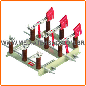 Chave Seccionadora Tripolar Abertura SOB Carga, COM Base Para Fusível HH, com Aterramento Uso Abrigado