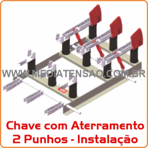 Chave Seccionadora 15 a 36kV com Aterramento por 2 Punhos. Sugestão de Instalação