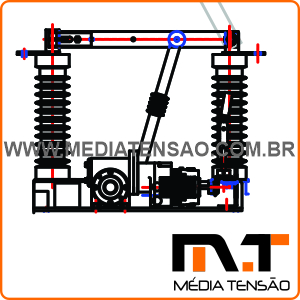 Chave Seccionadora tripolar  Motorizada MT 0135M  36,2-170kV  630A  25kA