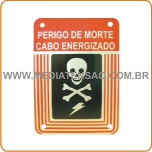 Placa de Advertência – Cabo Energizado