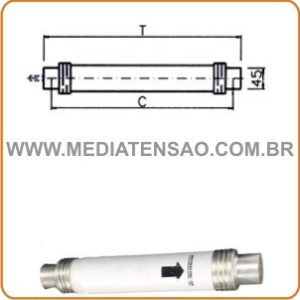 Fusível Limitador de Corrente tipo HH – 15Kv – In 2 a 25A – Tamanho U6