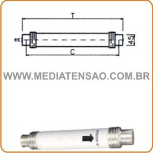 Fusível Limitador de Corrente tipo HH – 25Kv – In 5 a 100A – Tamanho U9