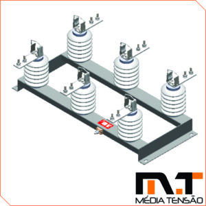 Base Tripolar para Fusível Limitador de Corrente tipo HH, Uso ao Tempo 25Kv 400A