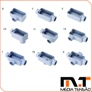 1 1/2” – Condulete de Alumínio tipo E C LL LB e LR COM rosca com tampa cega